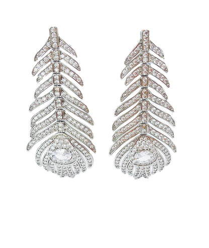 Pendientes Plumas Pavé