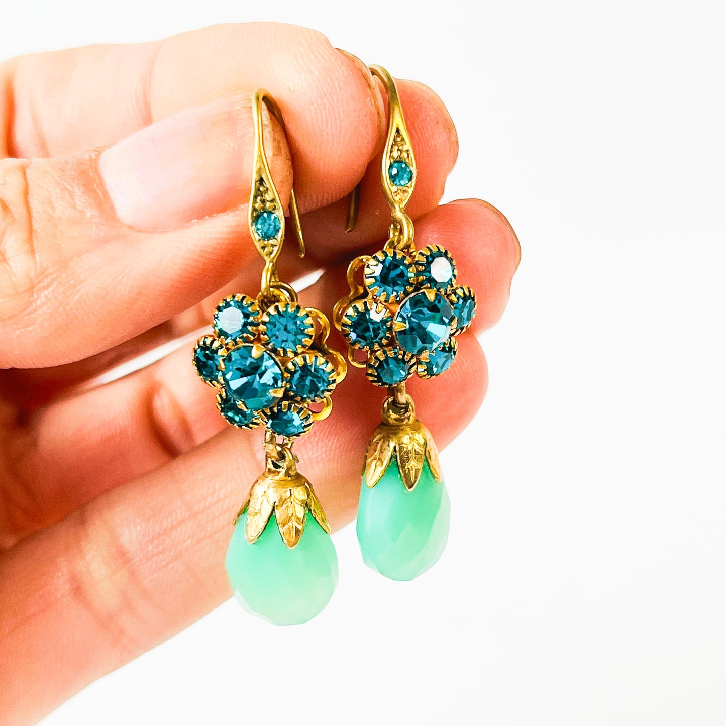 Pendientes Gota de Agua de Mar