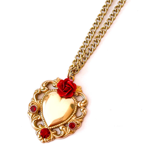 Collar Pasionaria - Colgante de Corazón Barroco