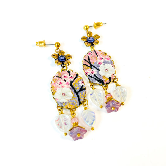 Pendientes Sakura Lila