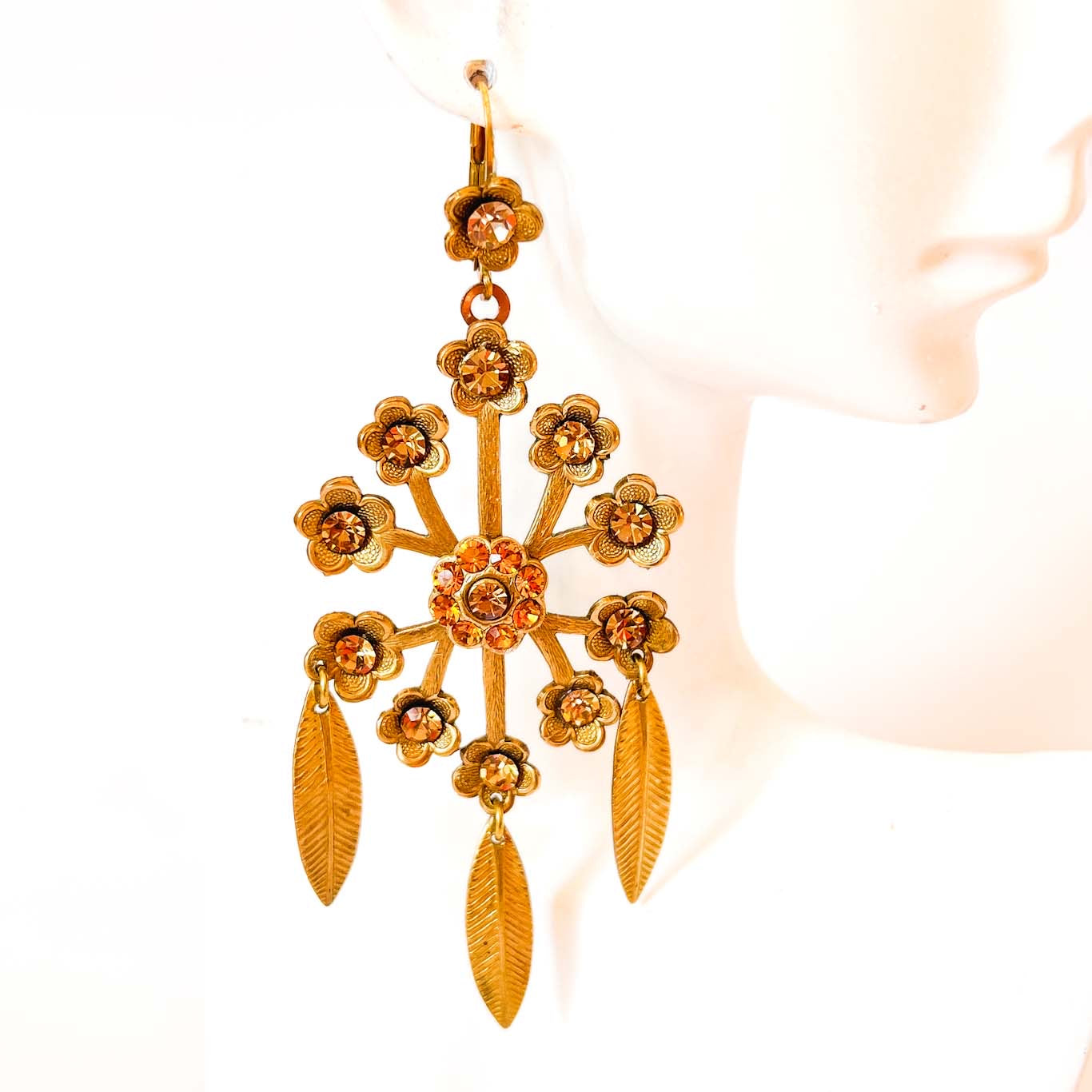 Aros Maxi Flores Doradas | Brillo Botánico