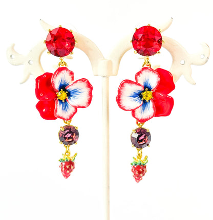 Pendientes Pensamientos Rojos