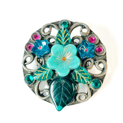 Broche Redondo de Flores