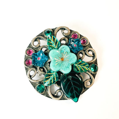 Broche Redondo de Flores