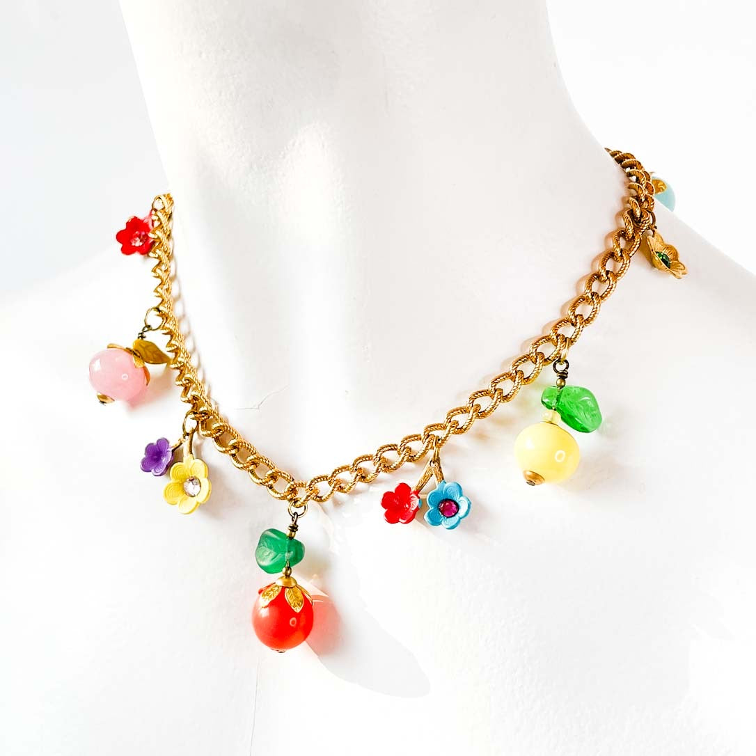 Tutti Frutti Necklace — Fruits and Flowers in Japanese Glass