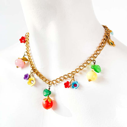 Tutti Frutti Necklace — Fruits and Flowers in Japanese Glass