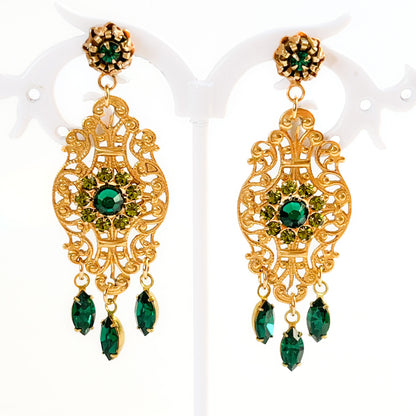 Aros Filigrana Esmeralda