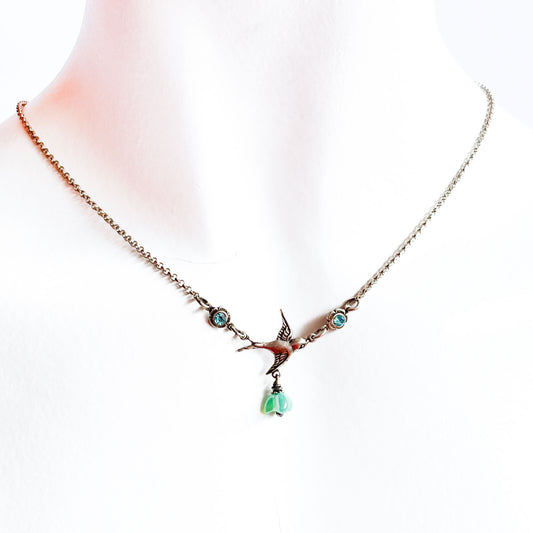 Collar Golondrina Petite y Flor