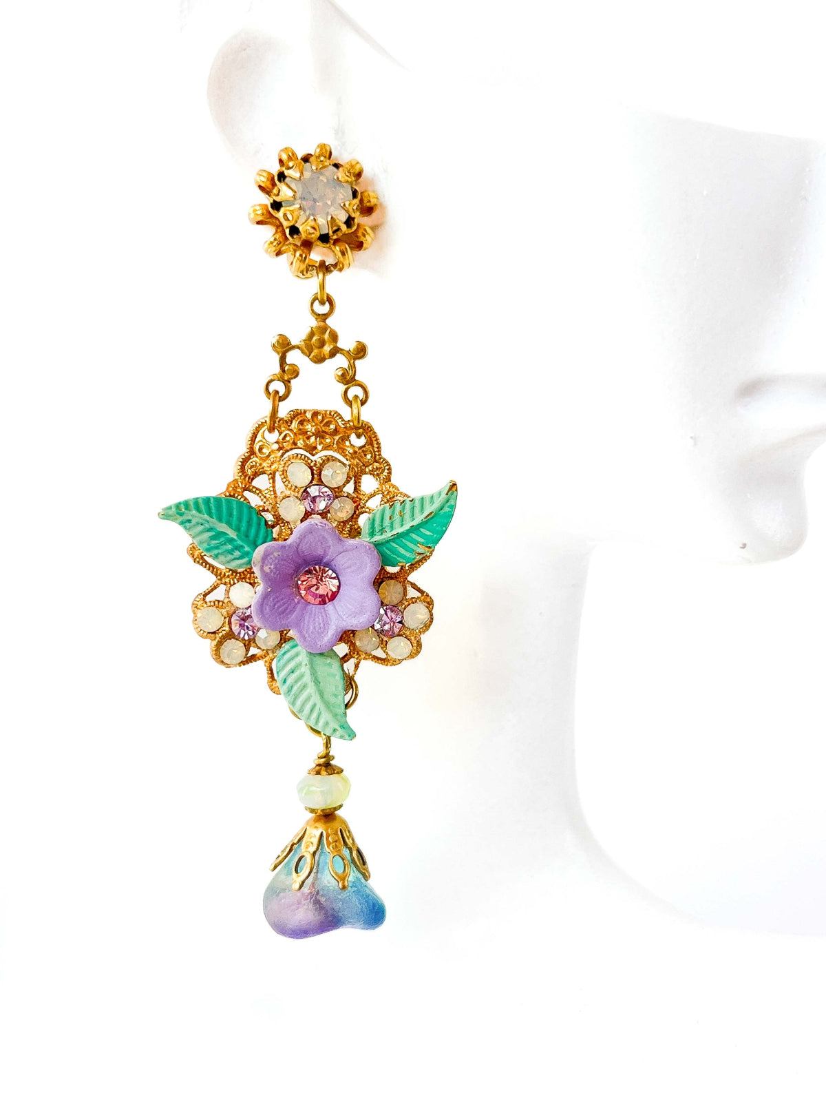 hermosos pendientes barrocos florles