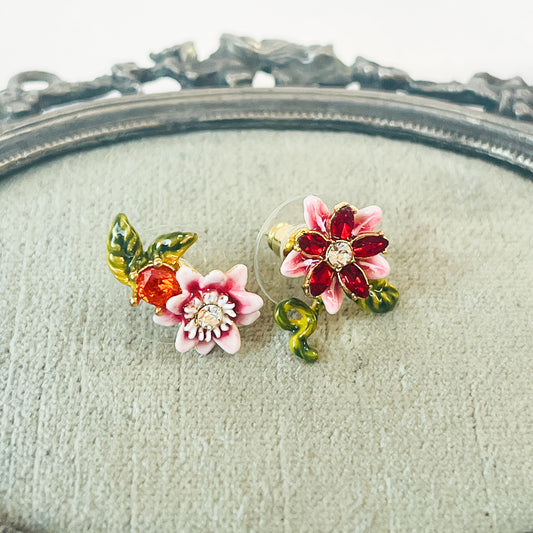 Aros Asimétricos Flores de Pasión