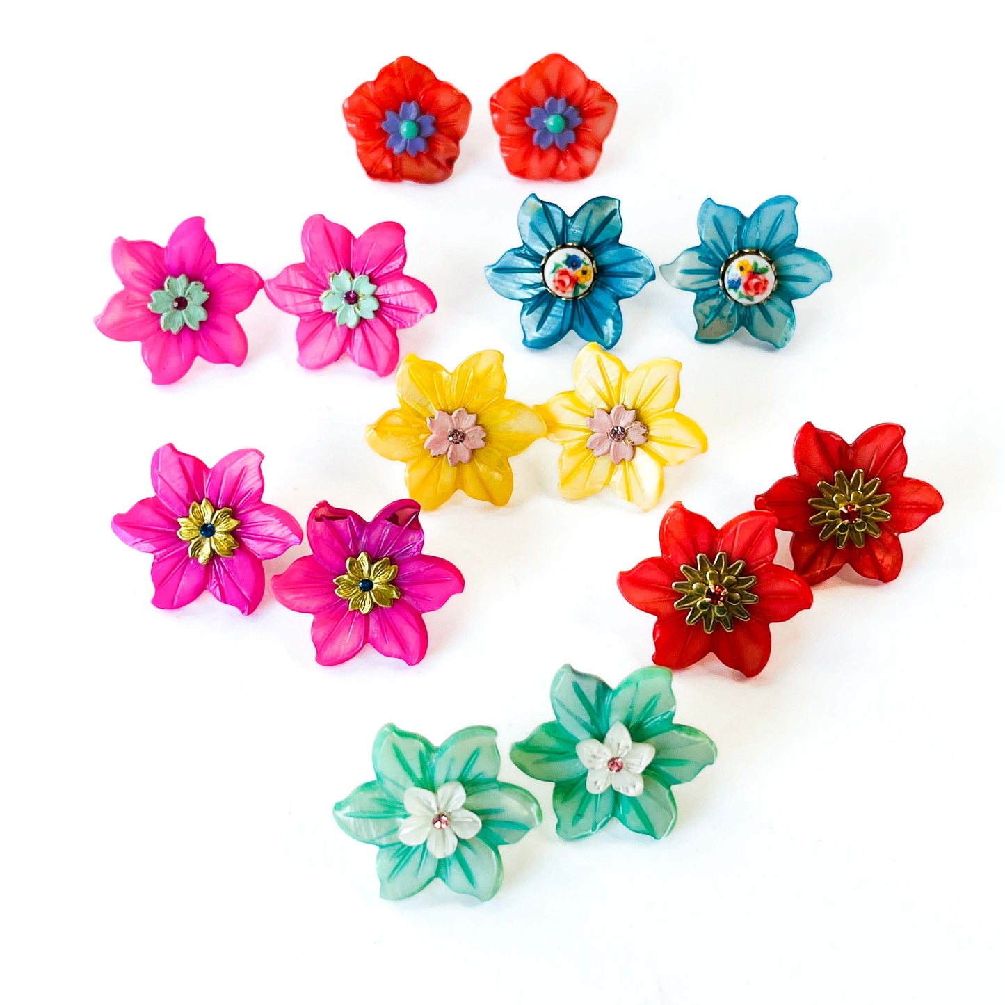 Aros Flores de Nácar