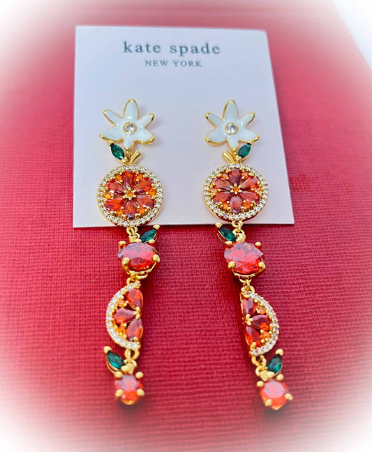 Pendientes Largos Cítricos y Naranja Kate Spade