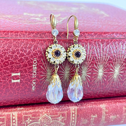 Aros Lágrima Cristal - Inspiración Bridgerton