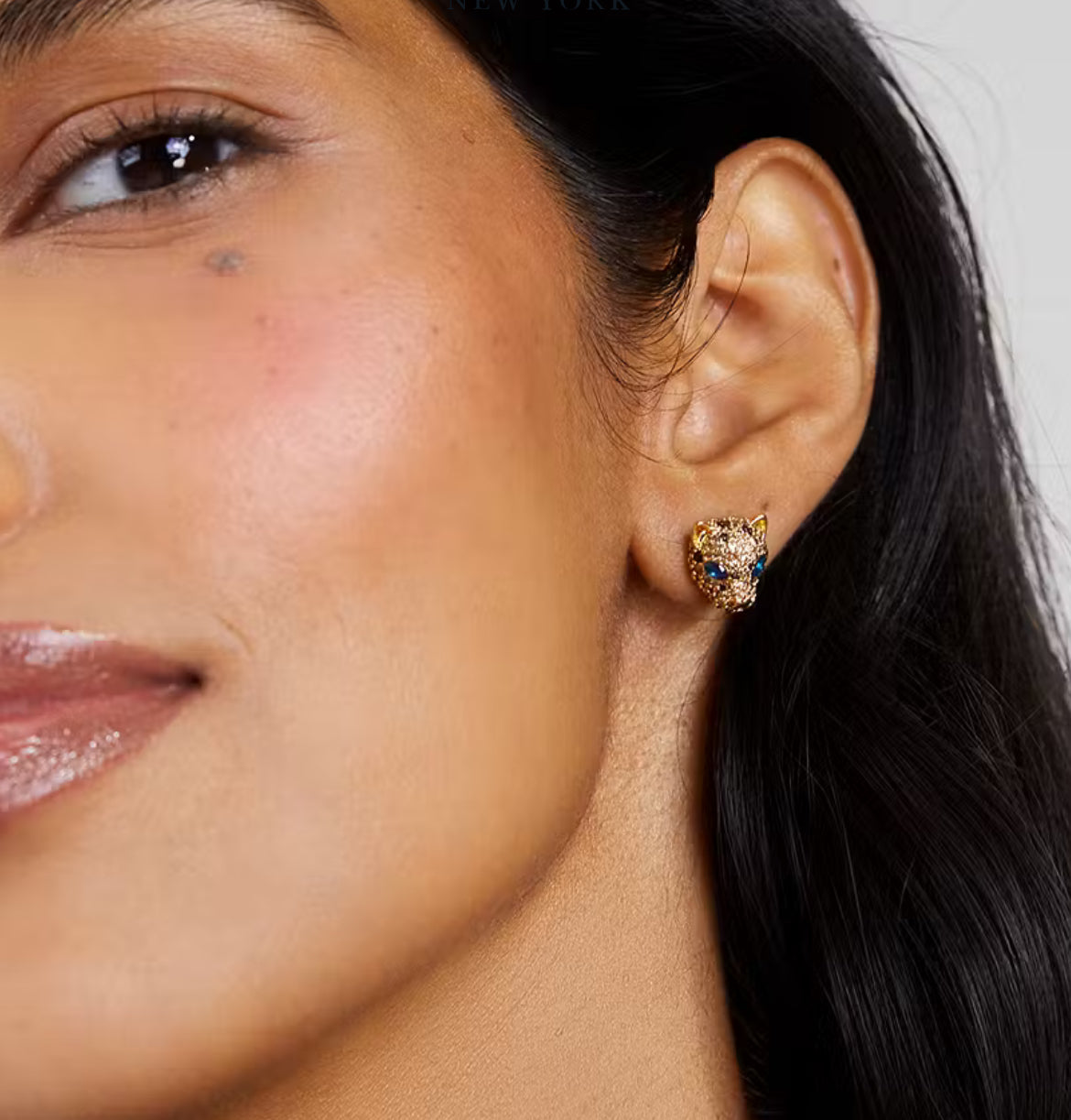 Aros leopardo y Cristales Kate Spade