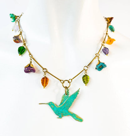 ✨ Collar Aura Colibrí Verdigris