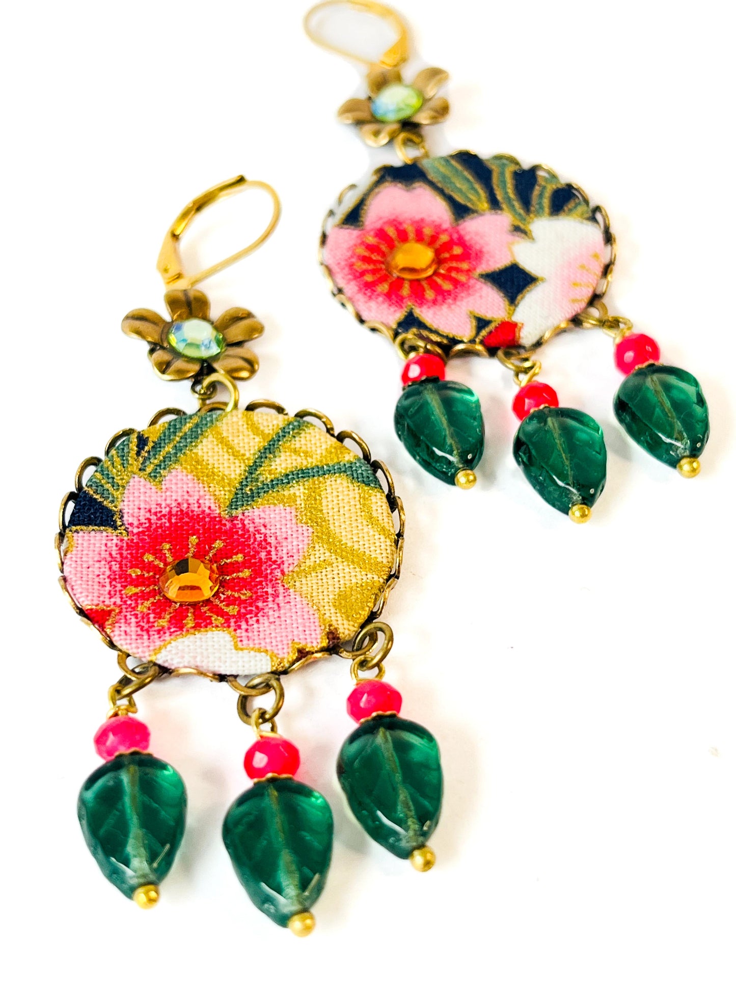 Pendientes Hanabi Floral –  Nueva Colección Poema Textil