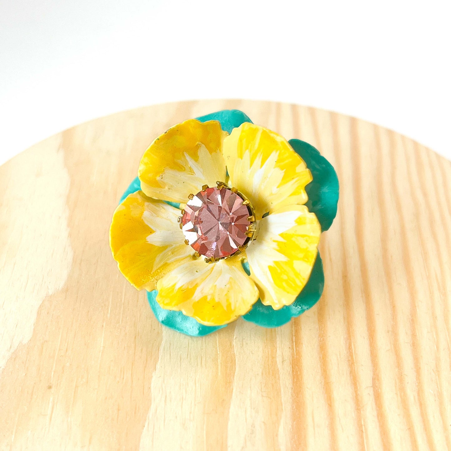 Anillo Flor Imperial Amarillo -Ajustable-