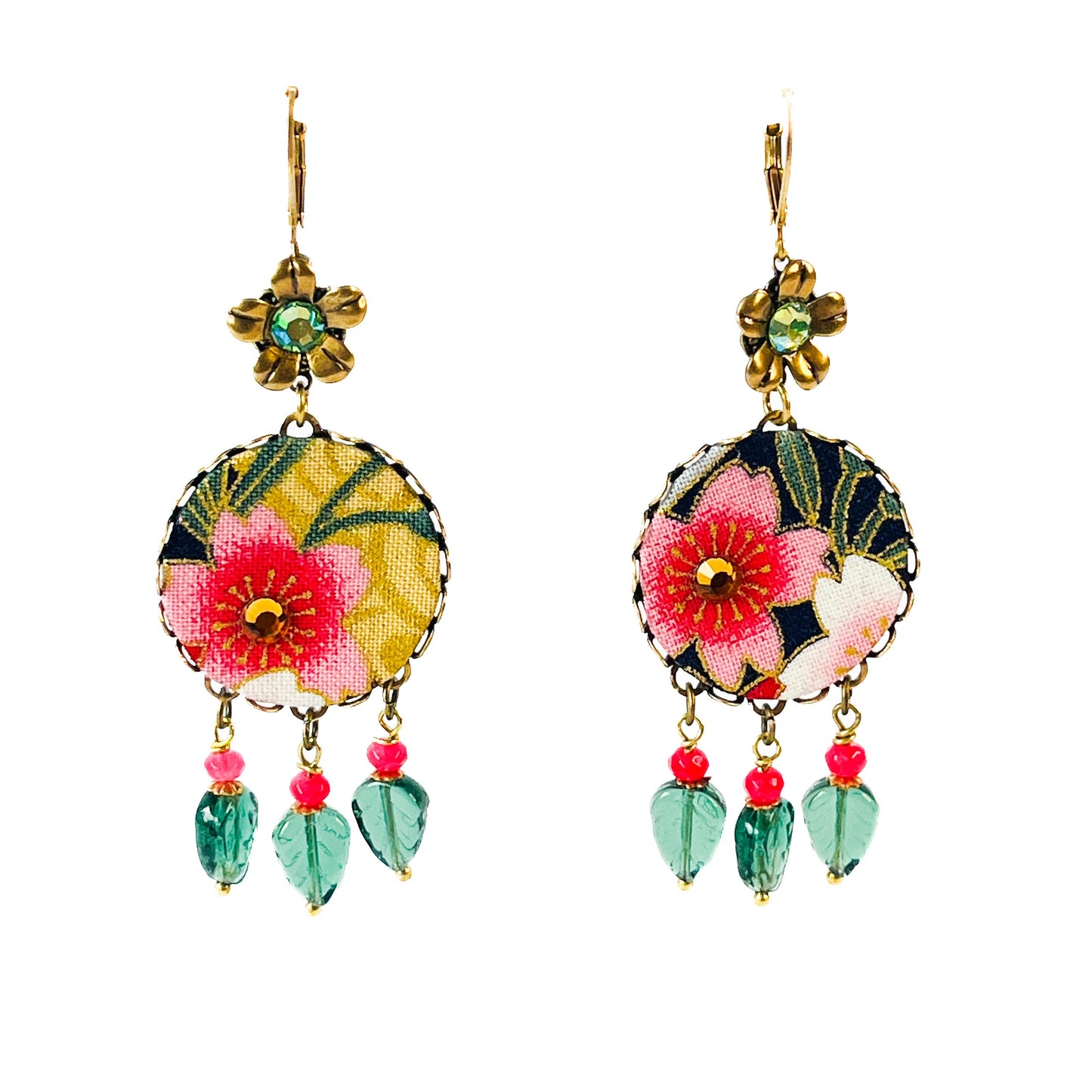 Pendientes Hanabi Floral –  Nueva Colección Poema Textil