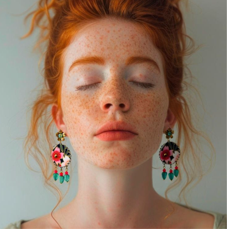 Pendientes Hanabi Floral –  Nueva Colección Poema Textil
