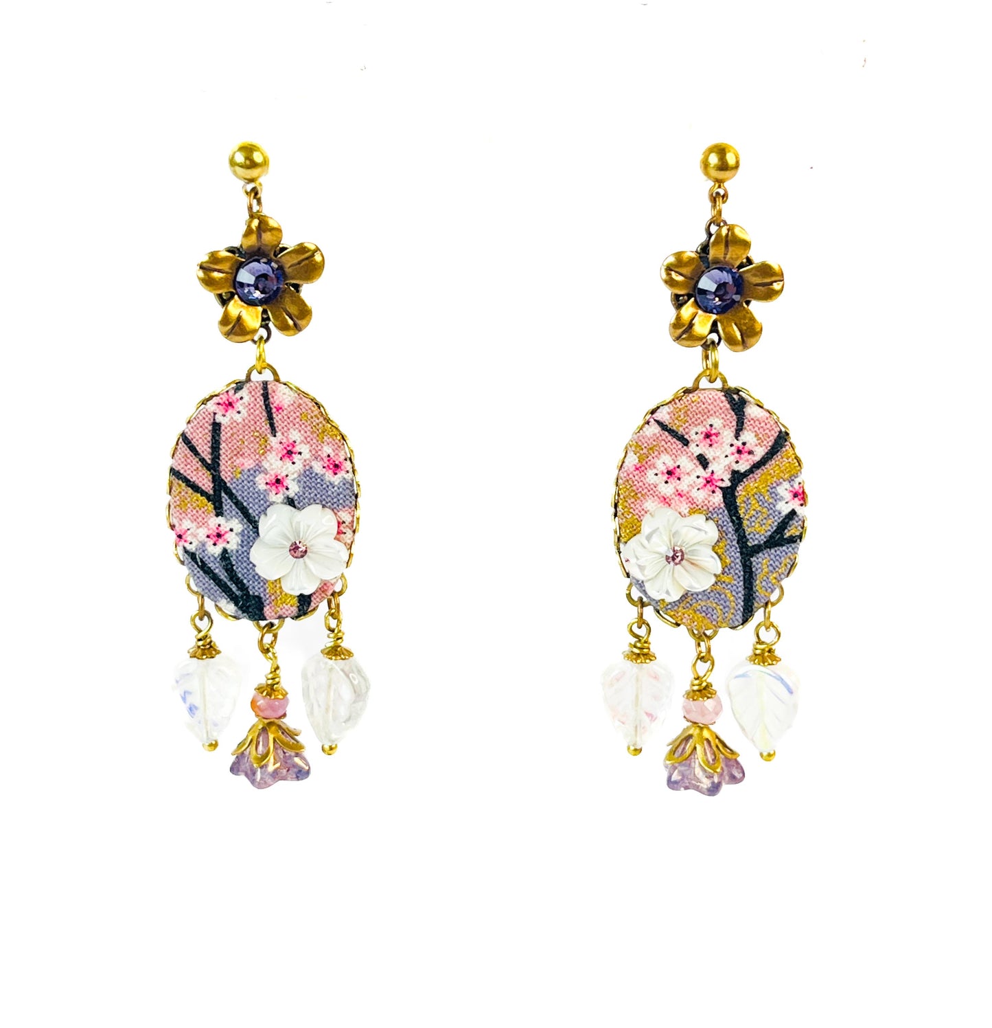 Pendientes Sakura Lila