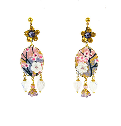 Pendientes Sakura Lila