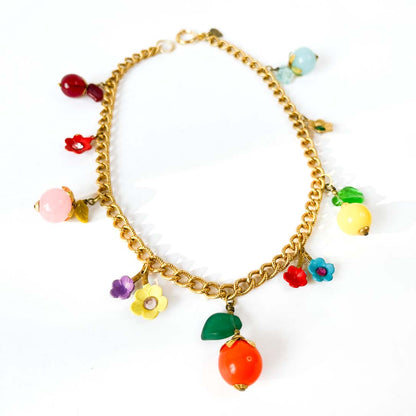 Tutti Frutti Necklace — Fruits and Flowers in Japanese Glass