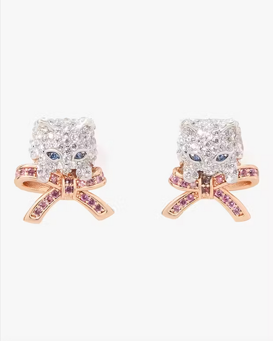 Pawline Aros Poste Gatitos Pavé Kate Spade NY - NUEVOS-