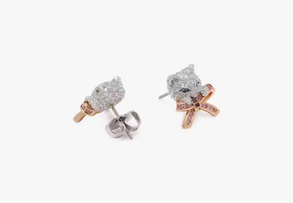 Pawline Aros Poste Gatitos Pavé Kate Spade NY - NUEVOS-