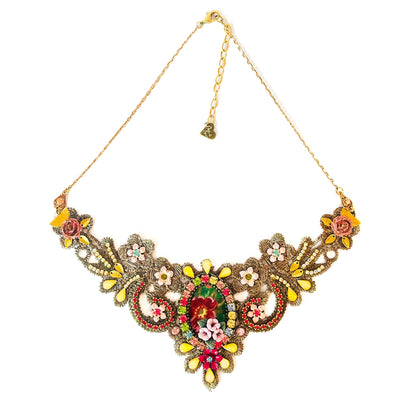 Collar Floral Multicolor con cristales de swarovski