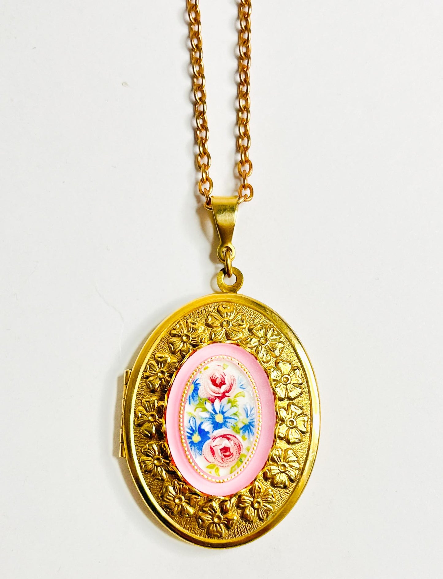 Collar Relicario Jardín Secreto 🌸 VINTAGE - Pieza Única