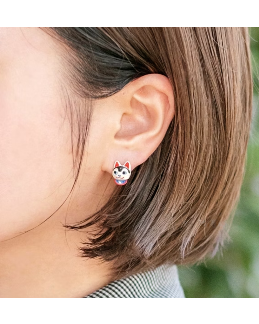 Aros de Gatitos Esmaltados Estilo Japonés