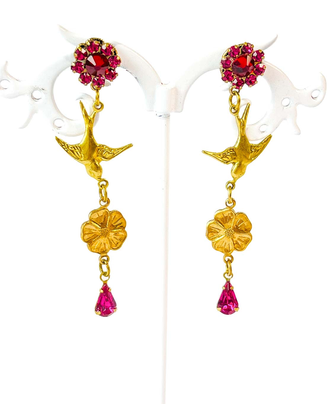Aros Golondirnas con Cristales Swarovski