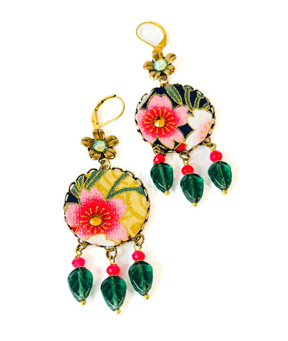 Pendientes Hanabi Floral –  Nueva Colección Poema Textil