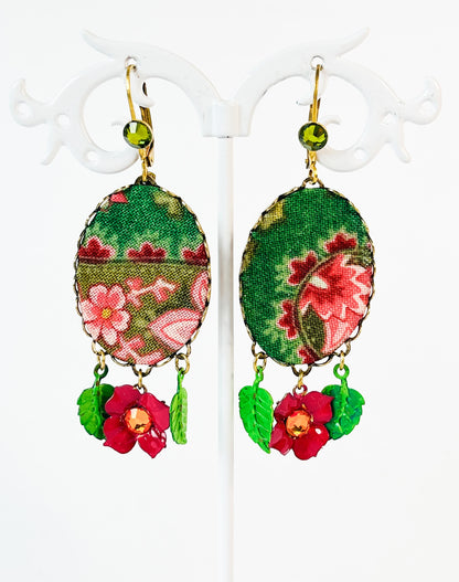 Jardín Oliva – Pendientes Poema Textil
