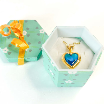 Collar Colgante Corazón -Mon Cœur Turquesa