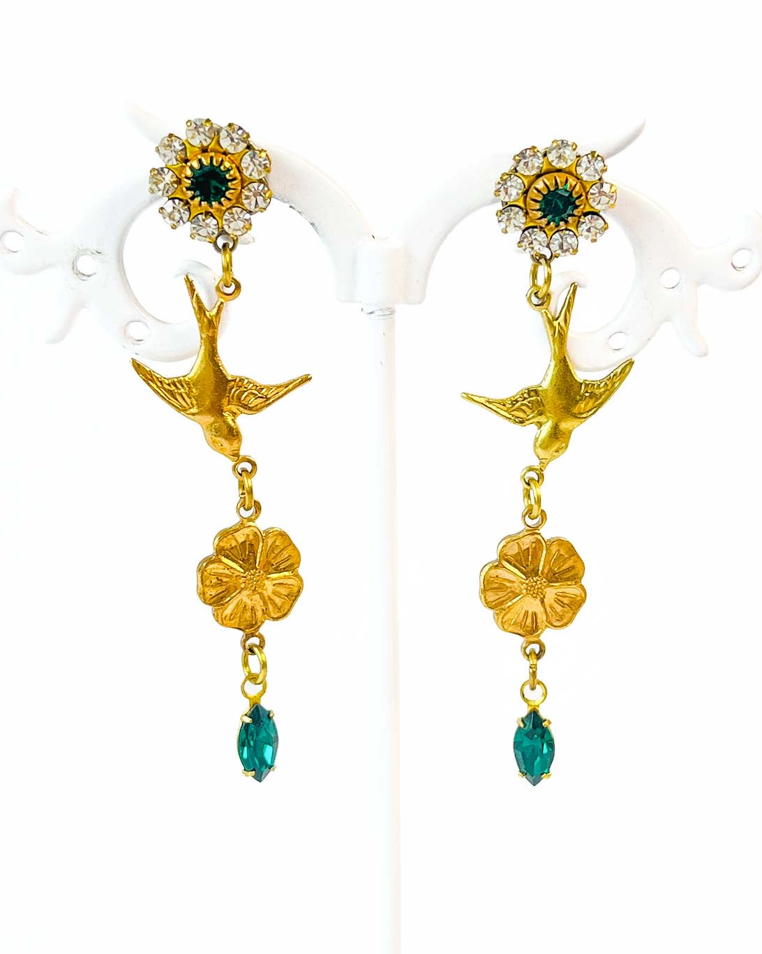 Aros Golondirnas con Cristales Swarovski