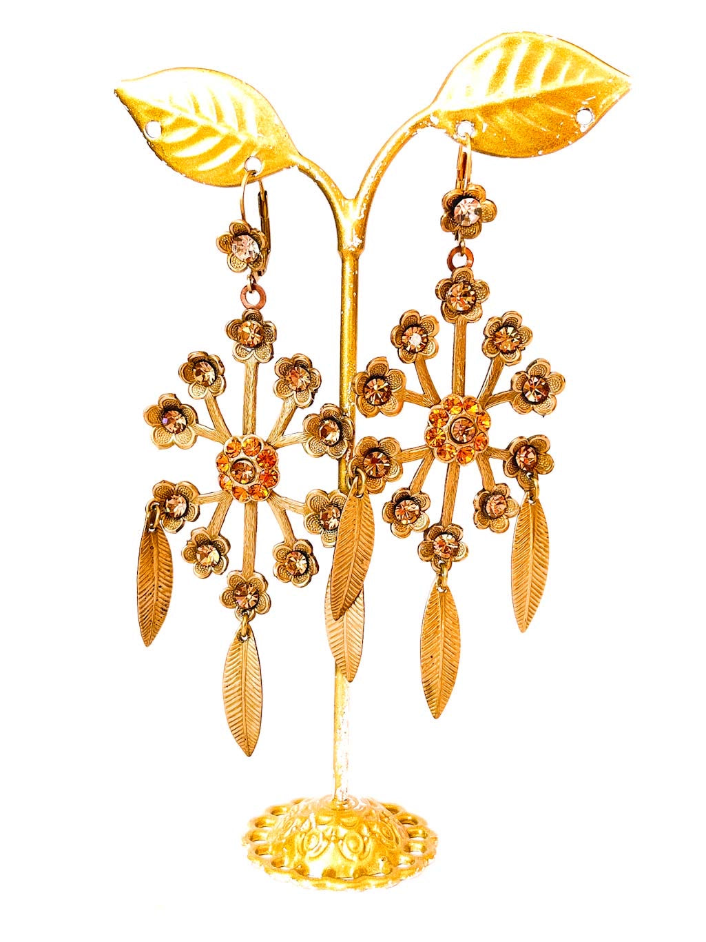 Aros Maxi Flores Doradas | Brillo Botánico