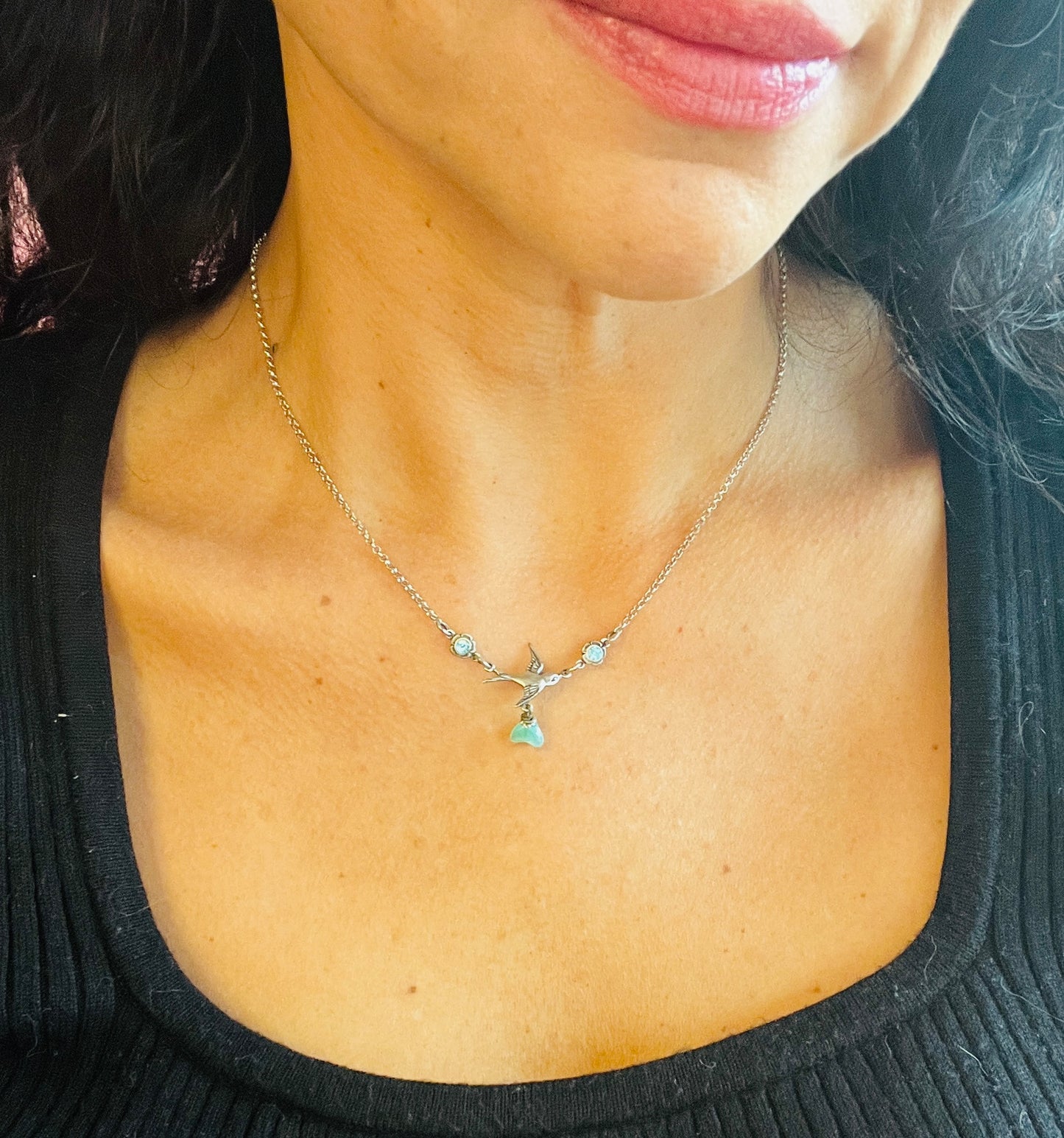 Collar Golondrina Petite y Flor