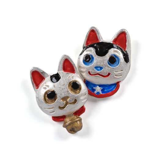 Aros de Gatitos Esmaltados Estilo Japonés