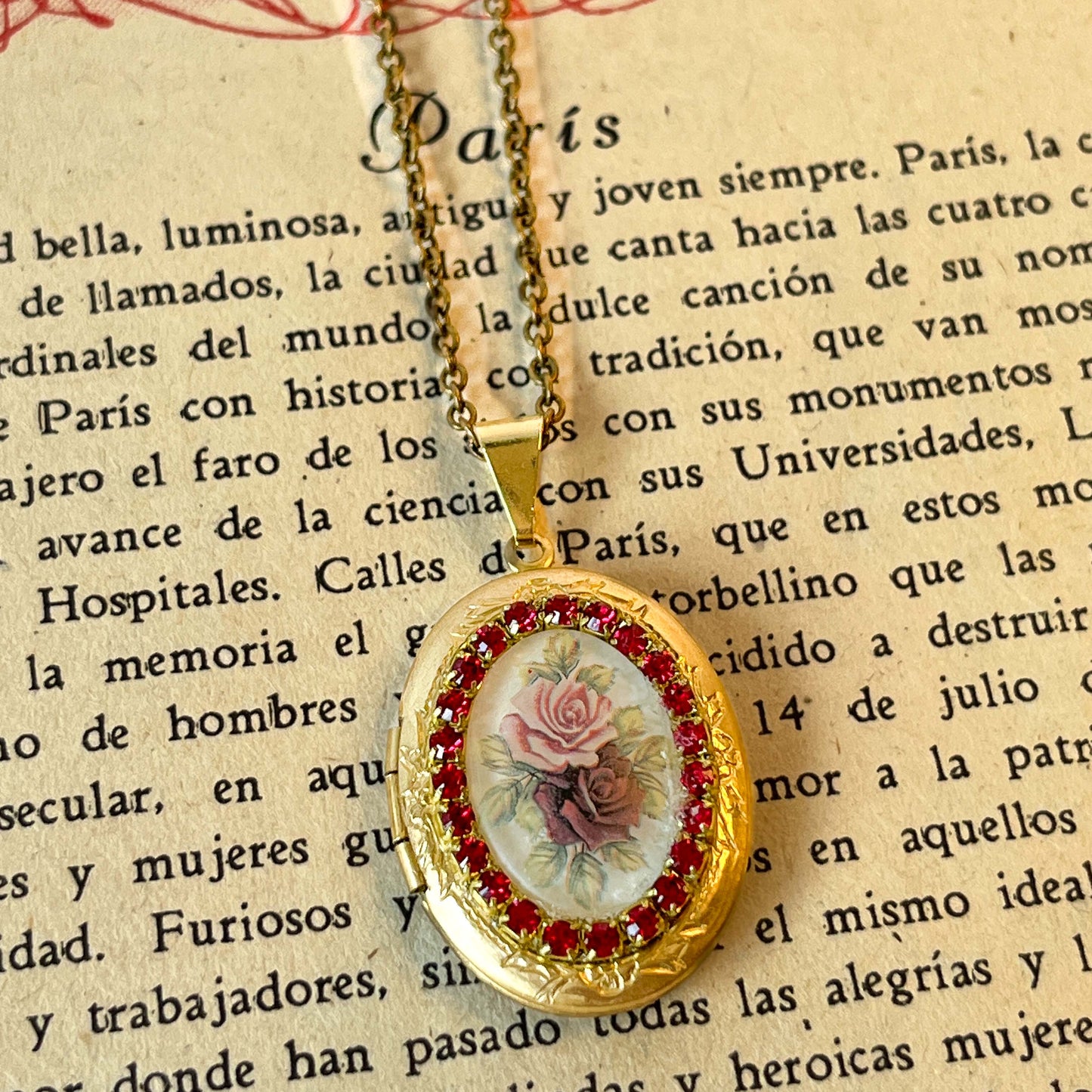 Collar Relicario Rosal 🥀 Especial Valentines 💘