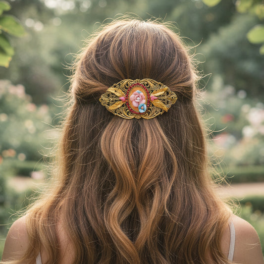 Traba de pelo estilo vintage barroco