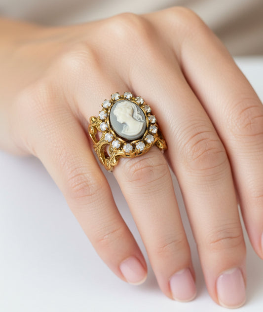 anillo camafeo mujer