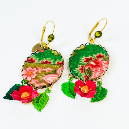 aros artesanales diseño floral