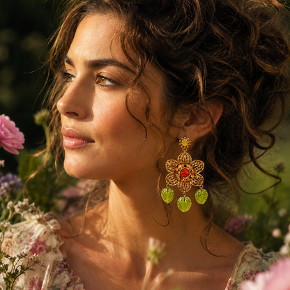 aros bohemios, joyería artística, atelier de bijoux, statement earrings
