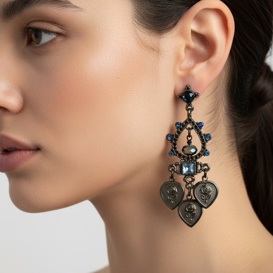 aros chandelier negros