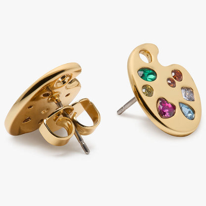 aros dorados kate spade con circones