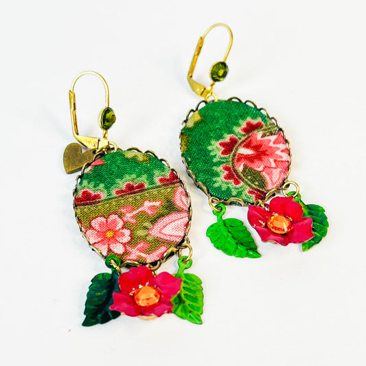 aros florales naturaleza mujer