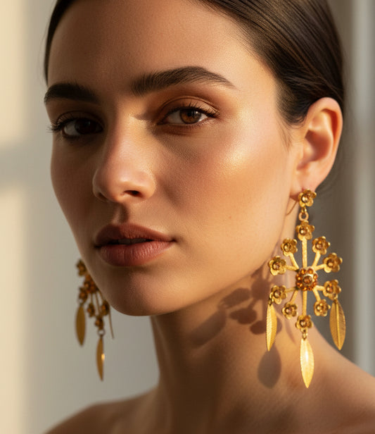 aros grandes dorados statement mujer