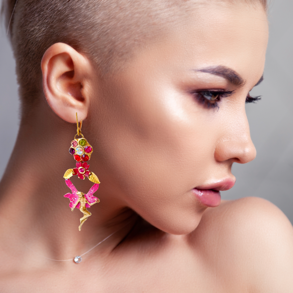 aros hafa fucsia esmaltados aros coloridos