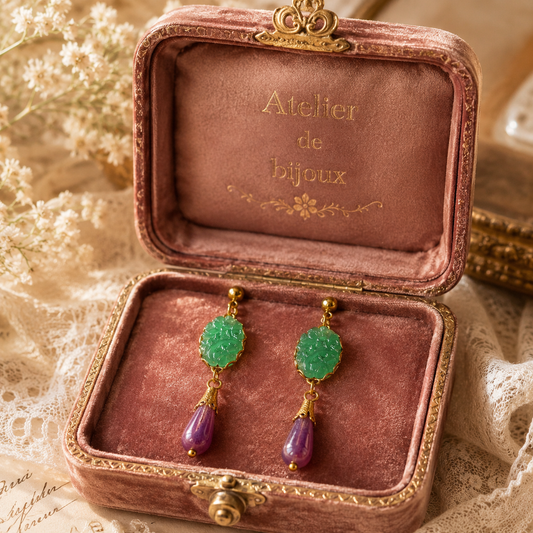 aros jade y lavanda